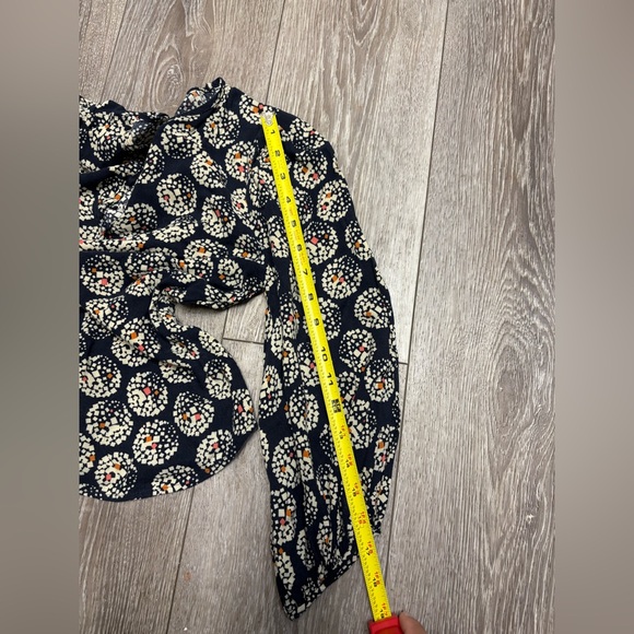 Maeve Navy and Cream Patterned Blouse - Picture 6 of 7